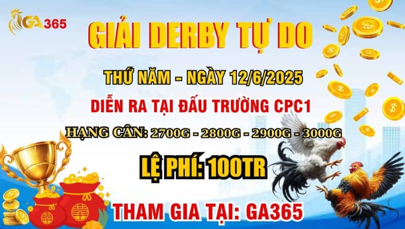 Giải Derby Gà Tự Do Bồ C1 Ngày 12/6/2025